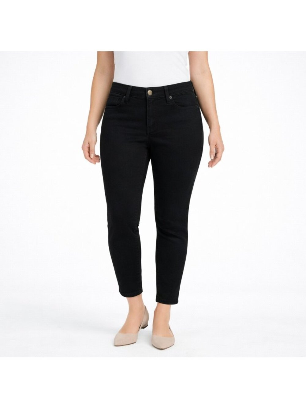 Talbots Slim Ankle Jeans Womens Size 4 Black Stretch Denim Mid Rise Casual